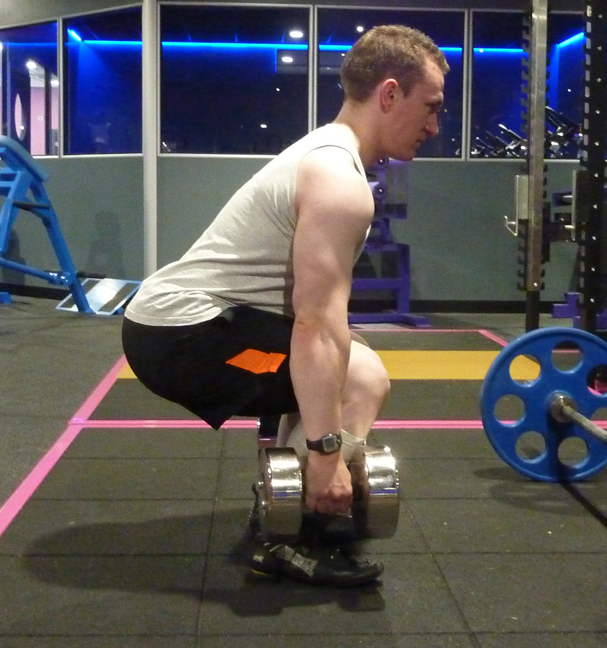 Dumbbell deadlift