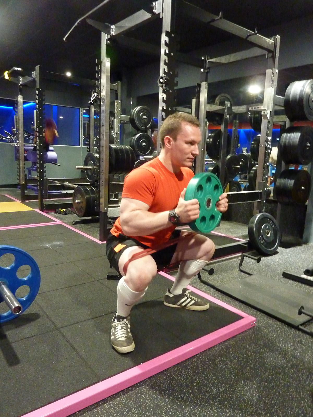 Goblet squat bottom position